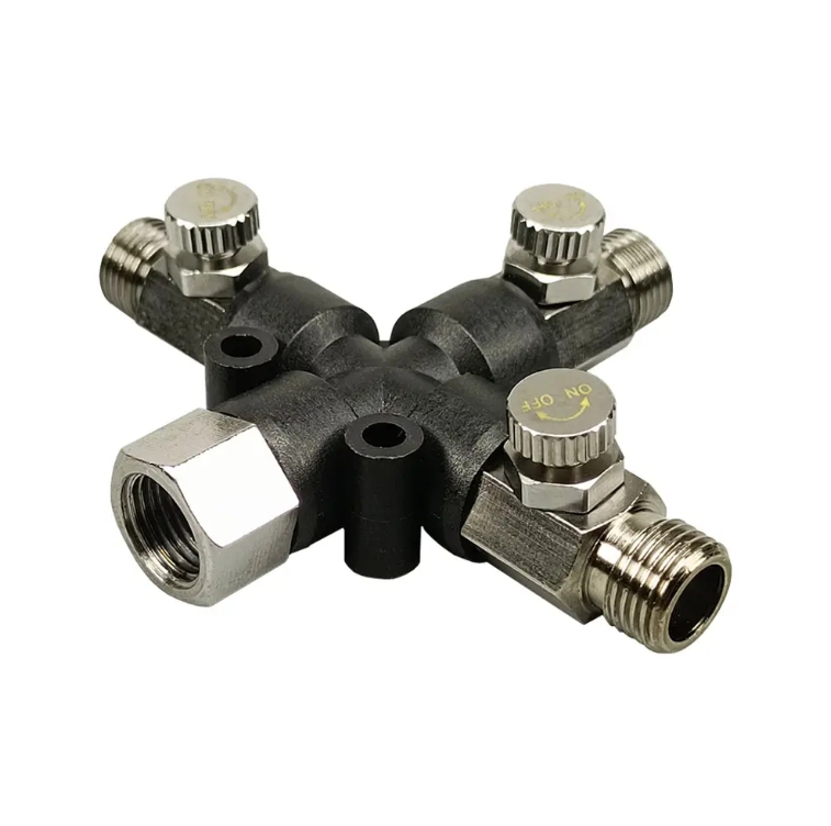 Airbrush Kit with Hose and Accessories 8mm Like Letter 3-way Joint with Adjustable air Pressure