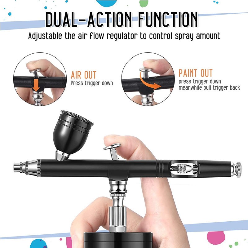 Barber Tattoos Airbrush Kit Portable USB Rechargeable Hair Nail Paint Makeup Spray Gun Cordless Compressor Airbrush(pic2)