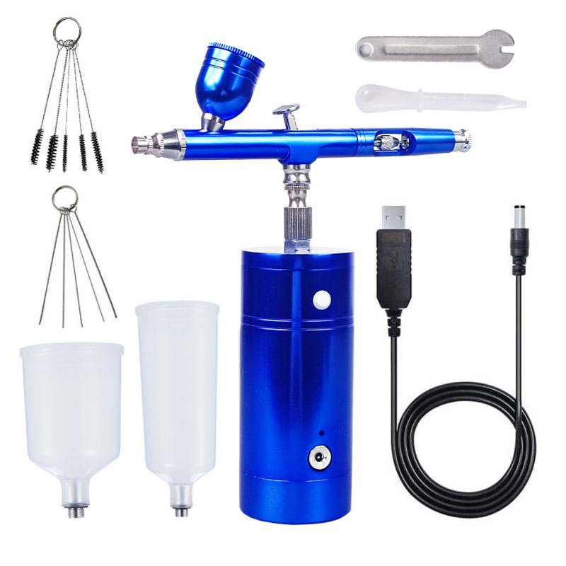 Barber Tattoos Airbrush Kit Portable USB Rechargeable Hair Nail Paint Makeup Spray Gun Cordless Compressor Airbrush(pic11)
