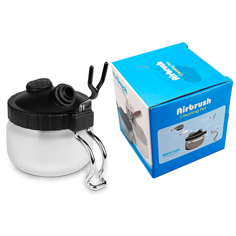 Wholesale Professional Airbrush Cleaning Kit with Glass Cleaning Pot Jar Cleaning Needles and Brushes(pic9)