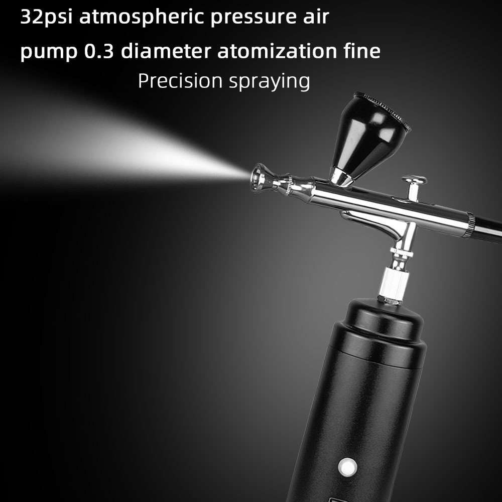 Airbrush Kit with Compressor, Portable Cordless Air Brush Gun Set for Painting 30PSI Gravity with Dual Action Mini Airbrush