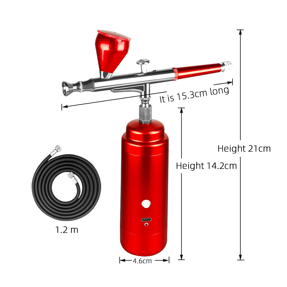 Airbrush Kit with Compressor, Portable Cordless Air Brush Gun Set for Painting 30PSI Gravity with Dual Action Mini Airbrush
