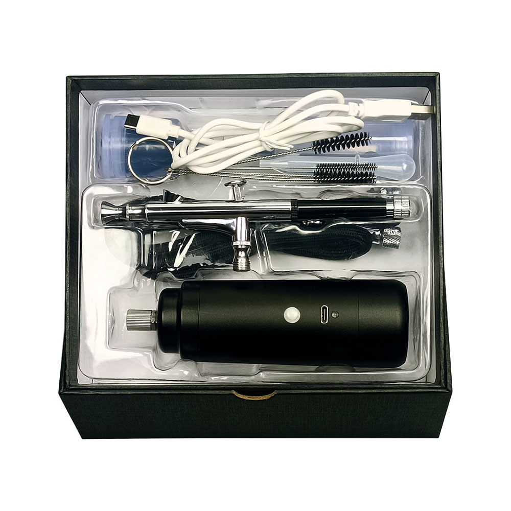 Airbrush Kit with Compressor, Portable Cordless Air Brush Gun Set for Painting 30PSI Gravity with Dual Action Mini Airbrush