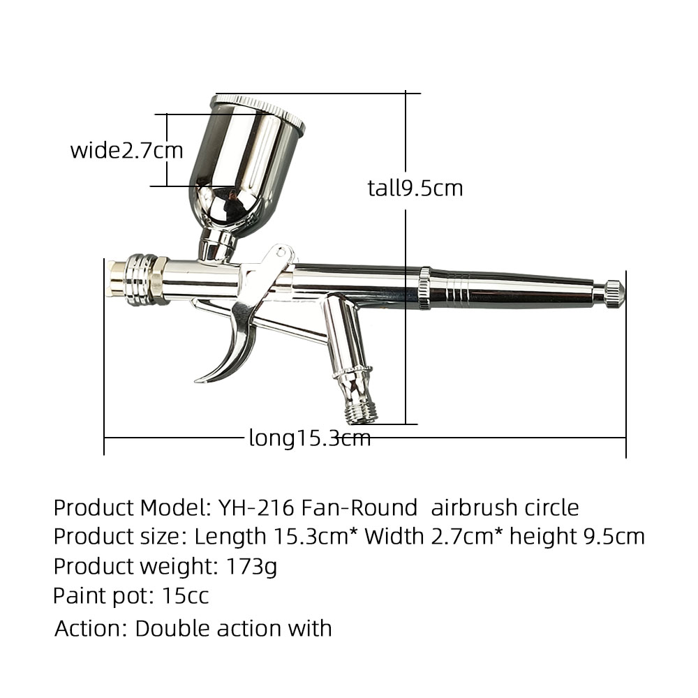 Airbrush Kit with Butterfly Round Spray Gun Door and Window Sheet Metal Repair Car Furniture Spraying 0.3/0.5