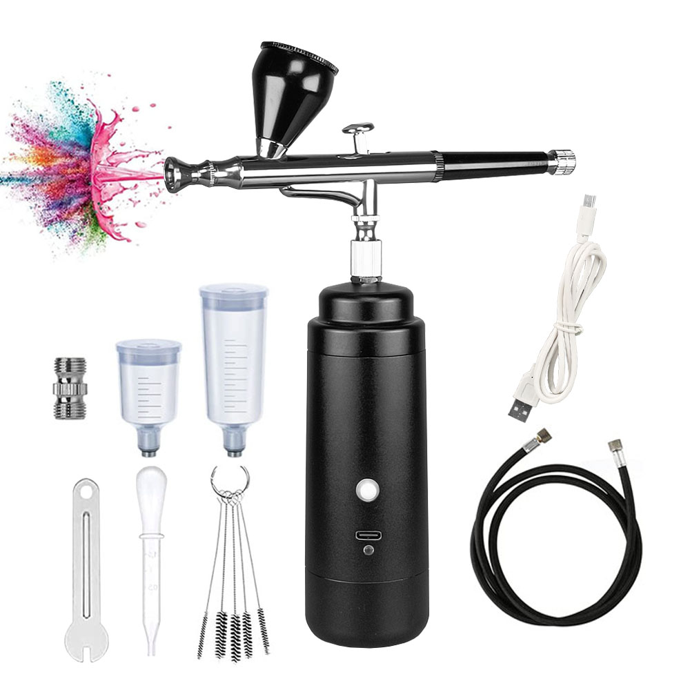 Diy Renewable 36PSI Air Brush Gun Cake Barber Nail Art Portable Handheld Cordless Airbrush Kit with Compressor