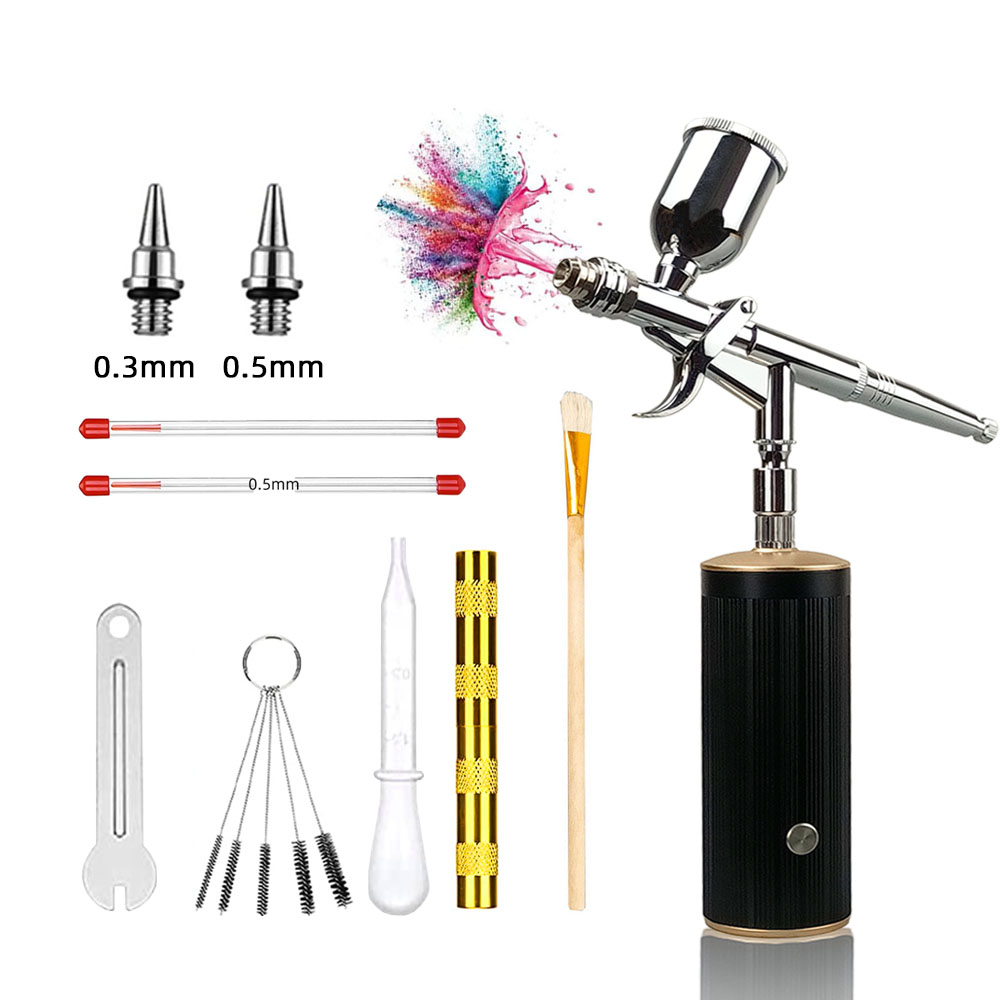 Portable Airbrush Compressor Kit for Nails Artistic Painting, Craft Model Hand Sprayer