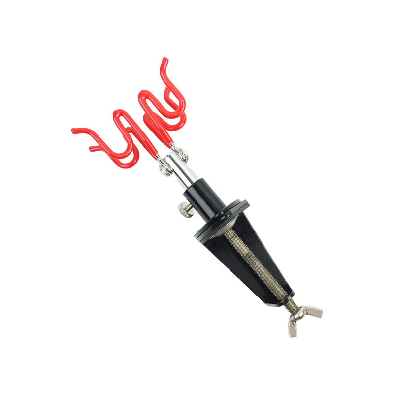 Airbrush Holder 2 Capacity 360 Swivel Clip Mount Desktop Station Stand Spray Gun Clamp-on Holder for Many Brand Airbrushes