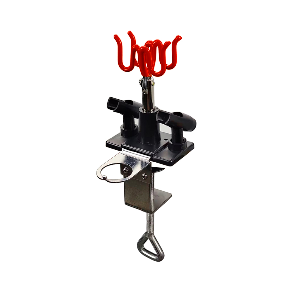 Airbrush Holder 4Capacity 360 Swivel Clip Mount Desktop Station Stand Spray Gun Clamp-on Holder for Many Brand Airbrushe