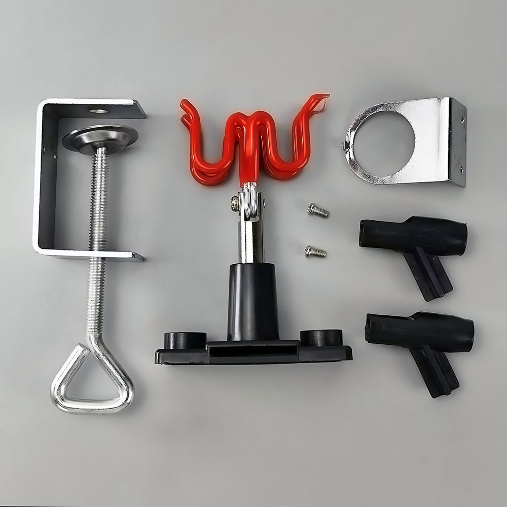 Airbrush Holder 4Capacity 360 Swivel Clip Mount Desktop Station Stand Spray Gun Clamp-on Holder for Many Brand Airbrushes