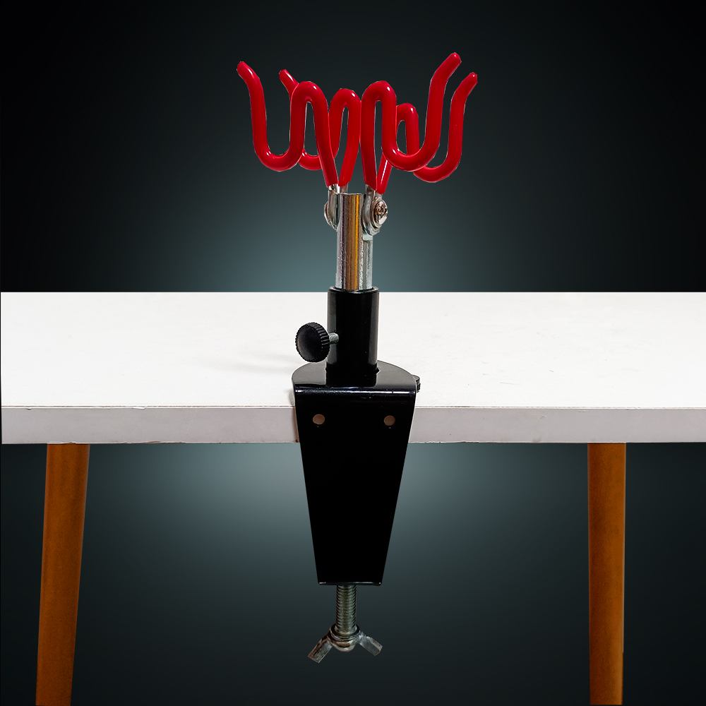 Airbrush  Holder for Storage the Clamping Spray Gun Holder Can Hold up to 2 Spray Guns (red)