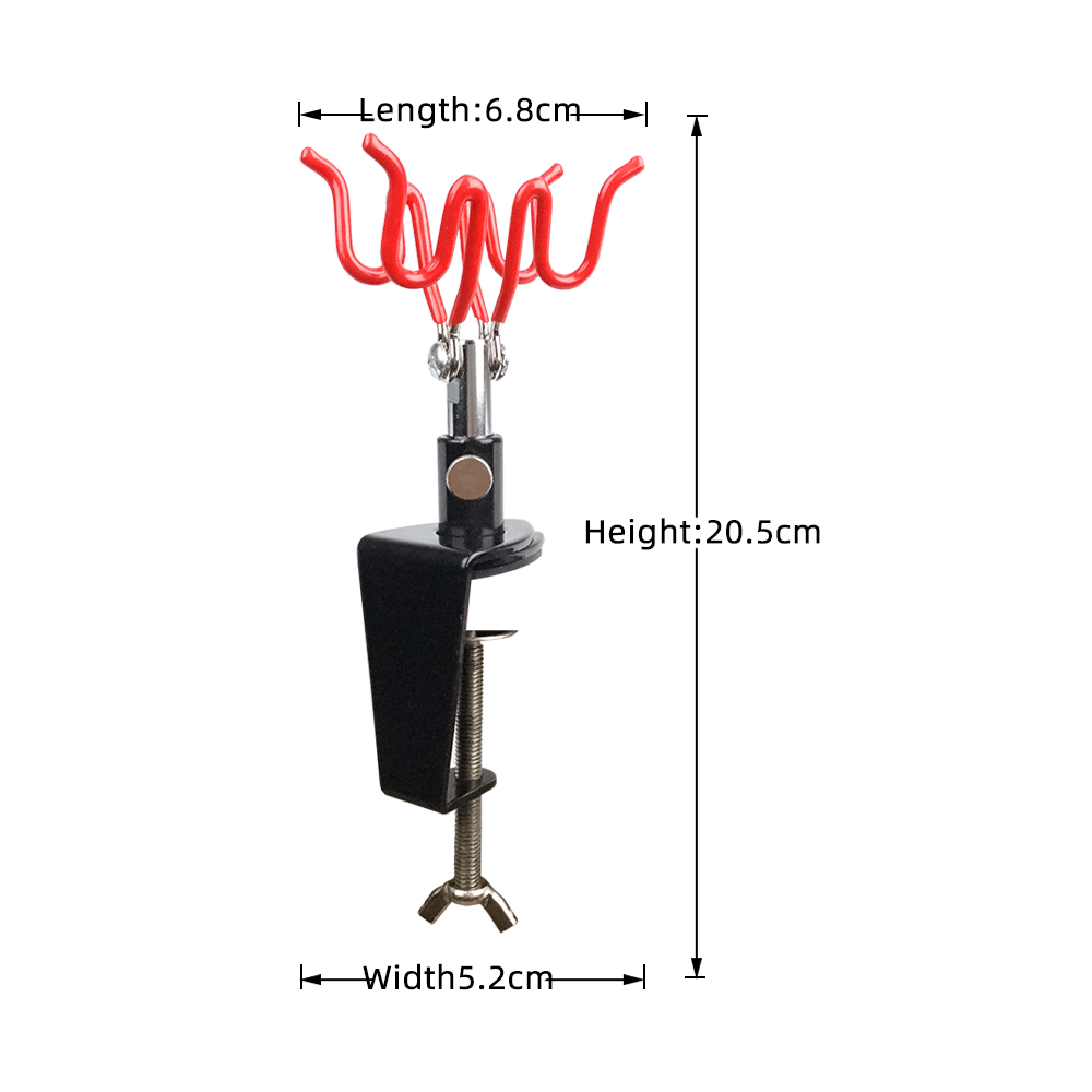 Airbrush  Holder for Storage the Clamping Spray Gun Holder Can Hold up to 2 Spray Guns (red)