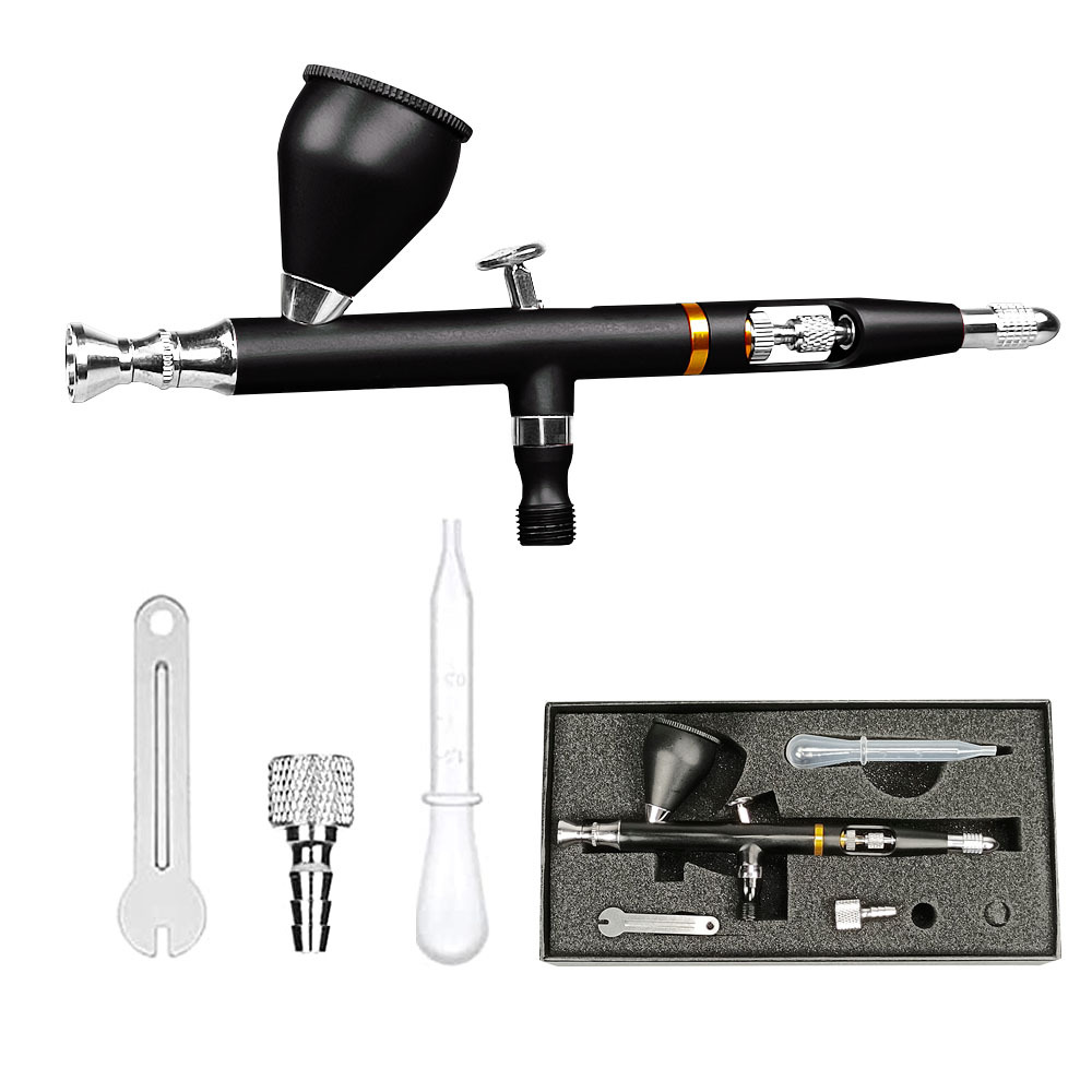 The CLK130 Airbrush Multi-purpose Double Action Gravity Airbrush Is Used to Spray Automotive Graphic Art Craft Tattoo Ca