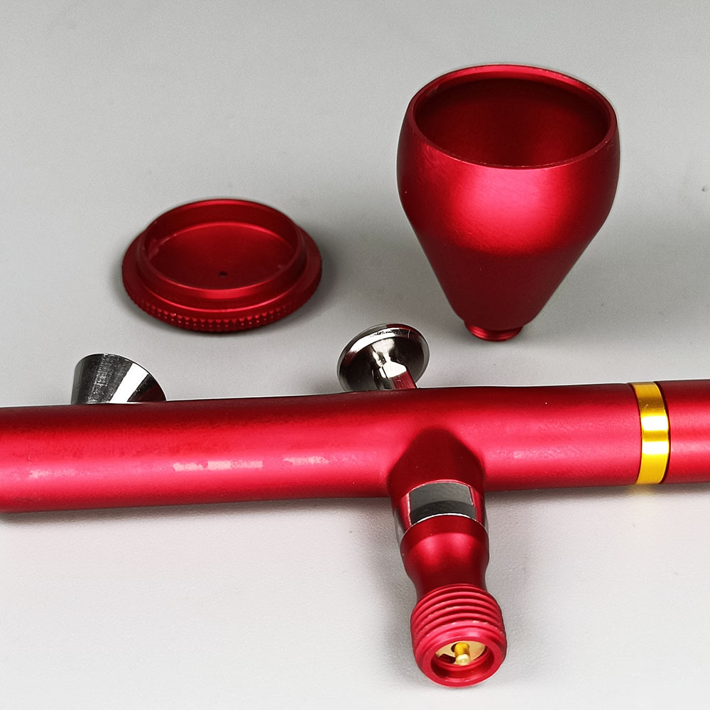 CLK130 Double Action Gun Kit 0.3mm Needle Nozzle with Wrench and Release Connector Adapter for Tattoo Nail Cakes