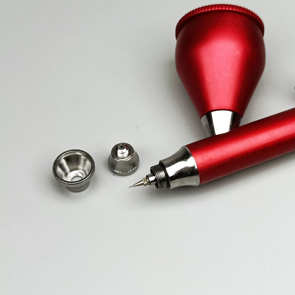 CLK130 Double Action Gun Kit 0.3mm Needle Nozzle with Wrench and Release Connector Adapter for Tattoo Nail Cakes