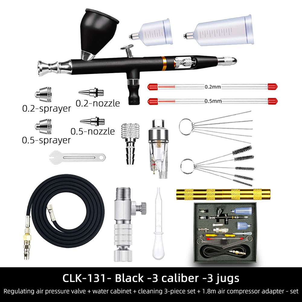 Dual Action Gun Kit 0.2 0.3 0.5 mm Air Gun Sprayer Hose Filter Accessories Nail Tools Tattoo Paint Pastels