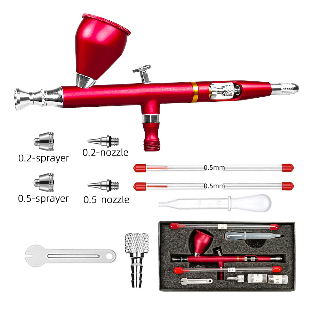 Mini Double Action Airbrush Nail Polish Airbrush Makeup Set Facial Tattoo Art Beauty Inkjet Car Repair DIY Tool