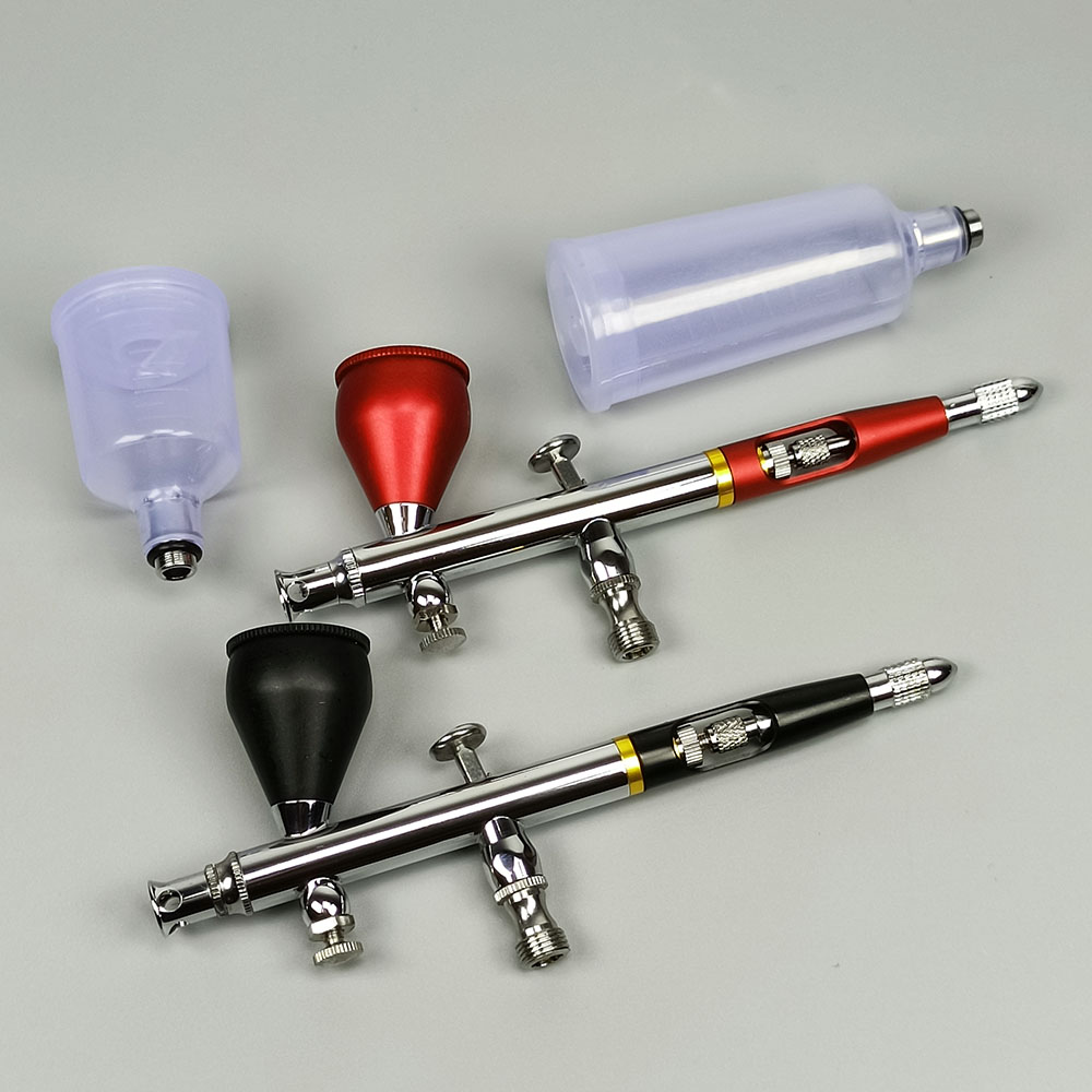 Dual Action Spray Gun Kit 0.2/0.3/0.5mm Spray Gun Nozzle Hose Filter Accessories Nail Art Tools Tattoo Paint Pastels