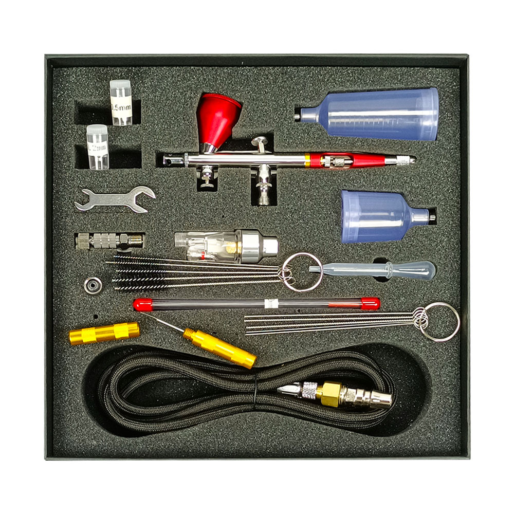 Double Action Gun AR180T 9cc 1/3 oz Liquid Cup Quick Extraction air Cap Nozzle Gravity Feeding Attachment