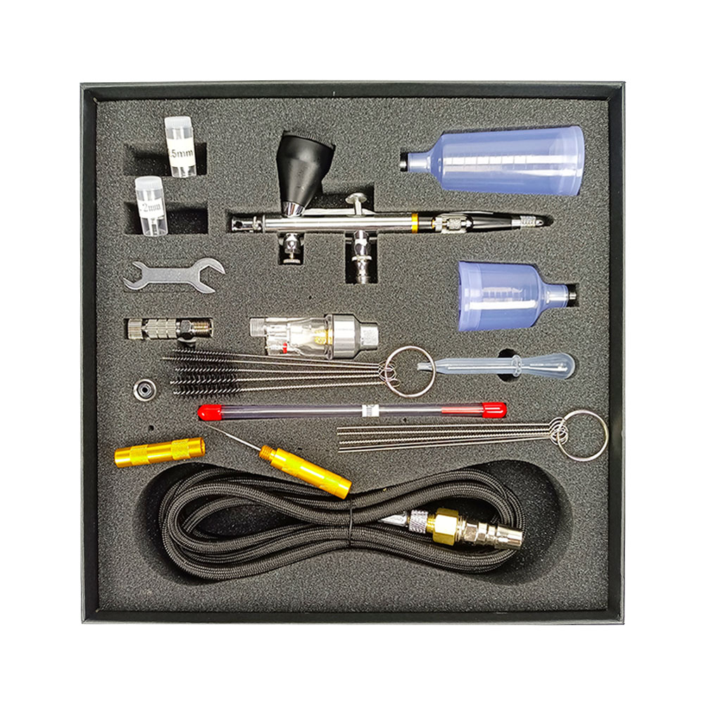 Double Action Gun AR180T 9cc 1/3 oz Liquid Cup Quick Extraction air Cap Nozzle Gravity Feeding Attachment