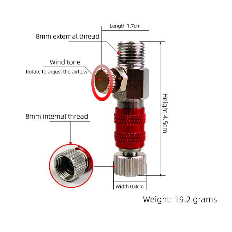 Airbrush Gun Quick Disconnect Accessories 1/8 Quick Fitting Adaptor   Spray Pen Quick Hose Fitting Gun Parts
