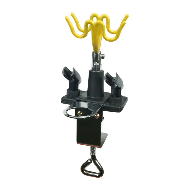 Airbrush Holder for Storage the Clamping Spray Gun Holder Can Hold up to 4 Spray Guns (yellow)
