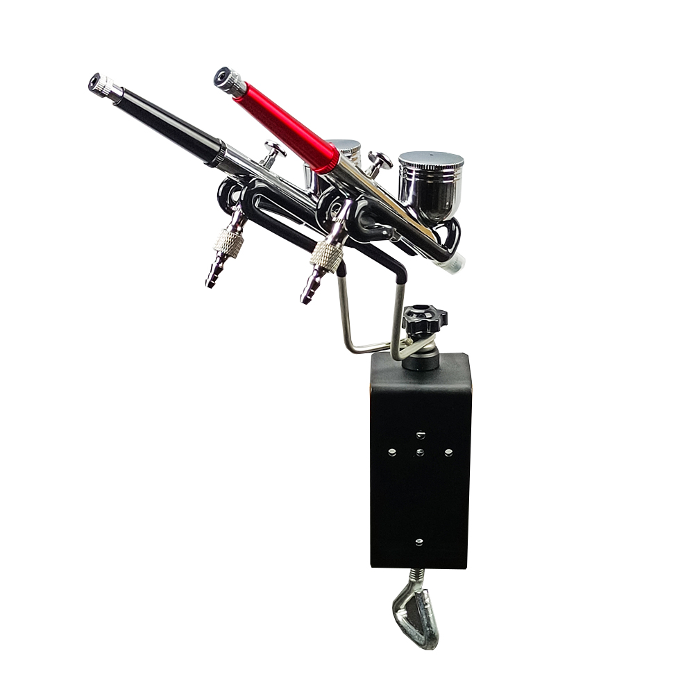 Airbrush Holder for Storage the Clamping Spray Gun Holder Can Hold up to 2 Spray Guns black