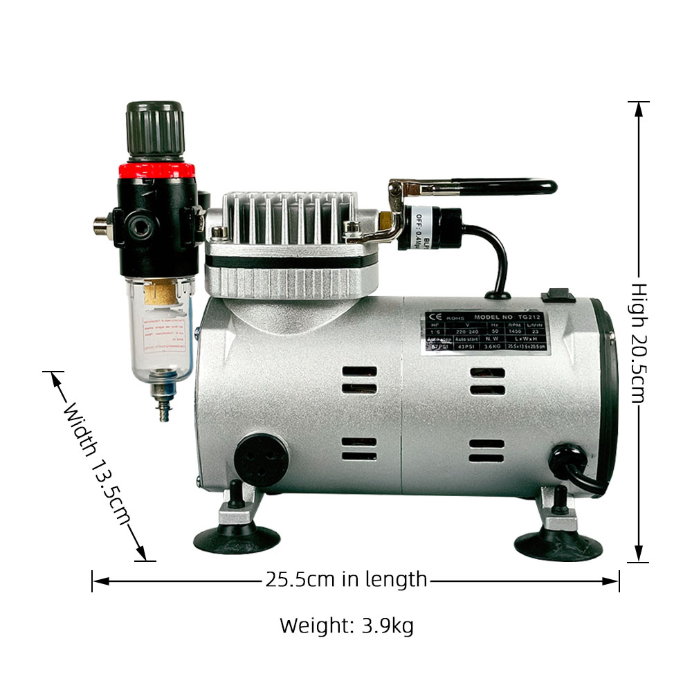 TG212-2 1/8hp Mini air Compressor Airbrush Compressor Decorating air Brush Tattoo Machine