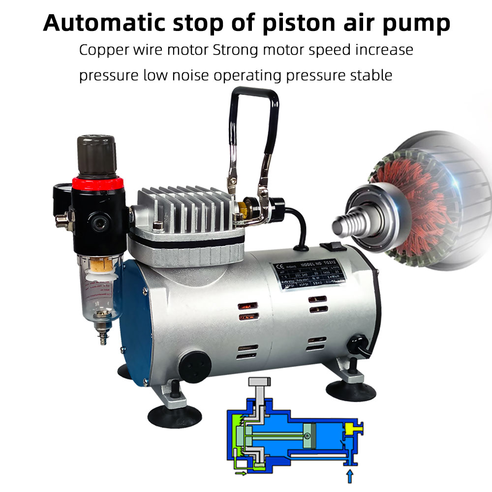 TG212-2 1/8hp Mini air Compressor Airbrush Compressor Decorating air Brush Tattoo Machine