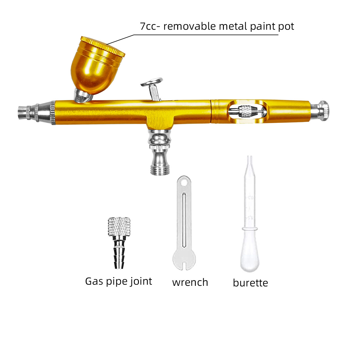 AR130 Airbrush Kit 0.3mm Double Action 7cc Airbrush Tattoo Makeup Commercial Art Cake Decoration Nail Art
