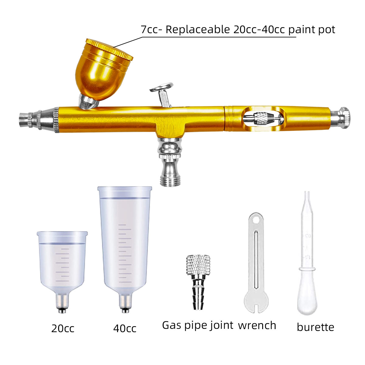 Dual Action Adjustable Interchangeable Spray Can Spray Pen Artist Oxygen Injection Instrument Spray Gun Toy Leather Craft Paint