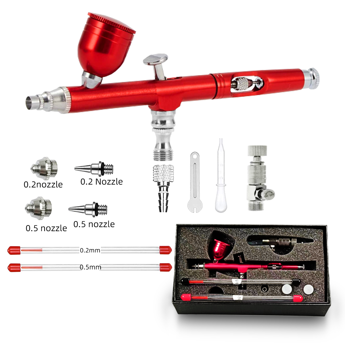AR-130 Spray Pen Multi-caliber Set Coloring Spray Paint Gun Spray Pump Wall Painting Furniture Mending Cake Nail Art