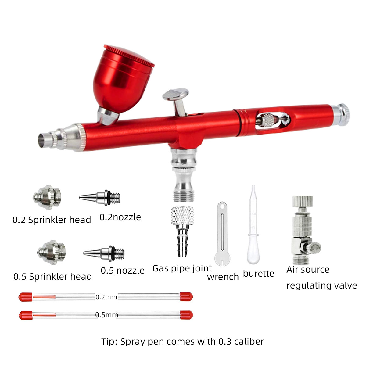AR-130 Spray Pen Multi-caliber Set Coloring Spray Paint Gun Spray Pump Wall Painting Furniture Mending Cake Nail Art