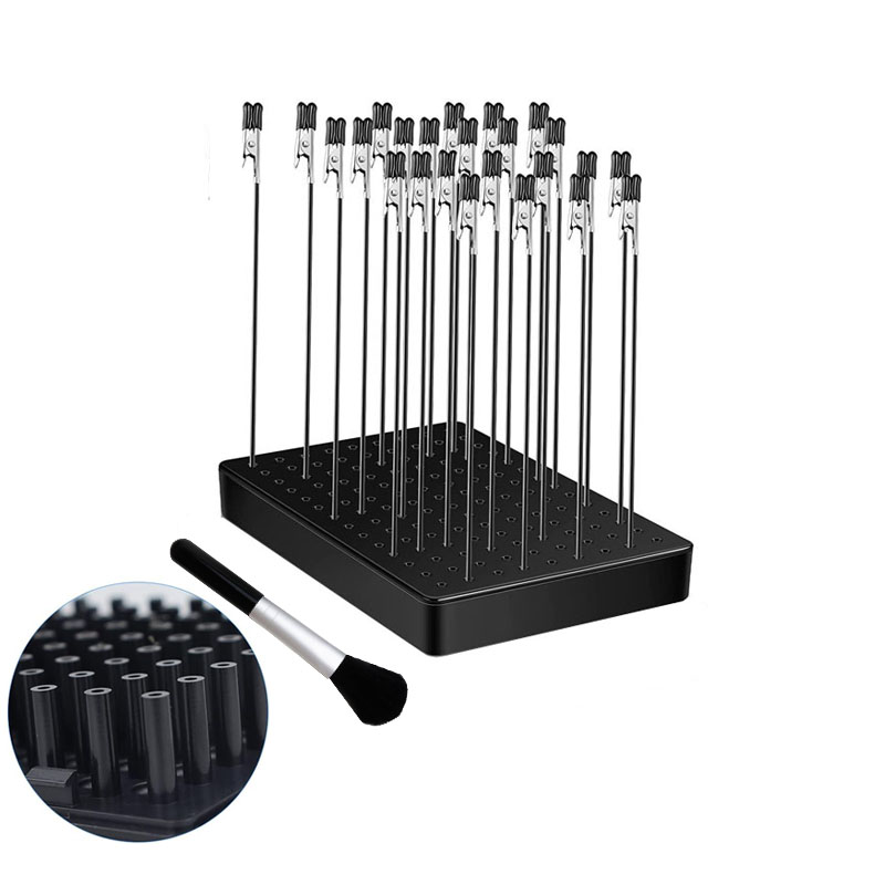 Model love Airbrush Kit Spray Gun Paint Tool Clip Base Spray Clip Table Coloring Table Drying Table Small 14*9 Holes Airbrush