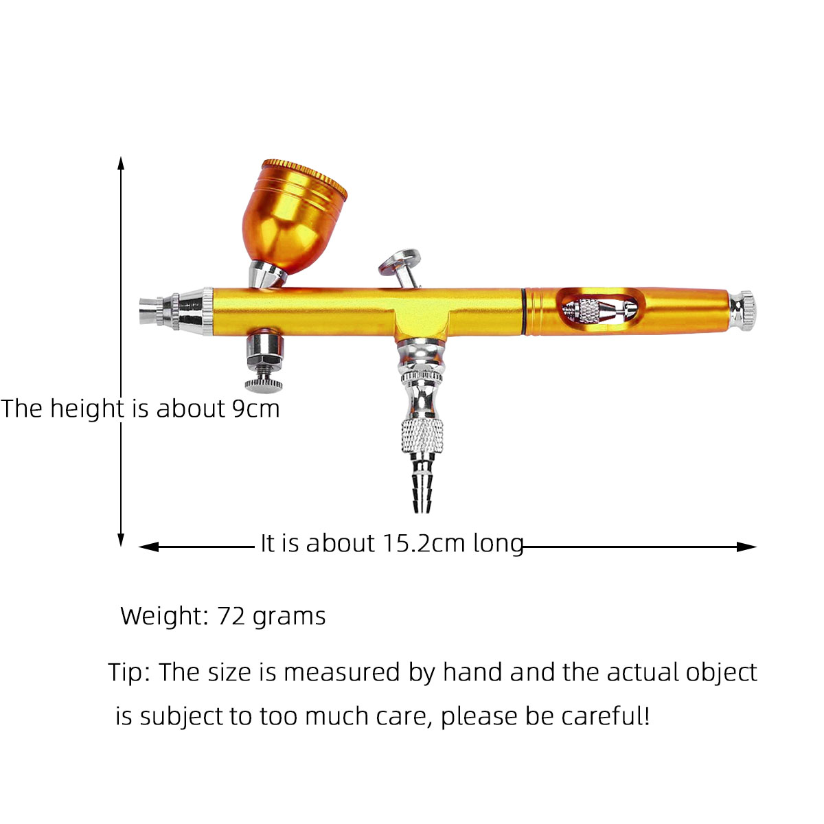 Dual Action Spray Gun Kit, AR-180 Model, 0.3mm, 0.5mm, 7CC, Spray Cup with Spray Gun Connector, Tattoo Model Repair Tool