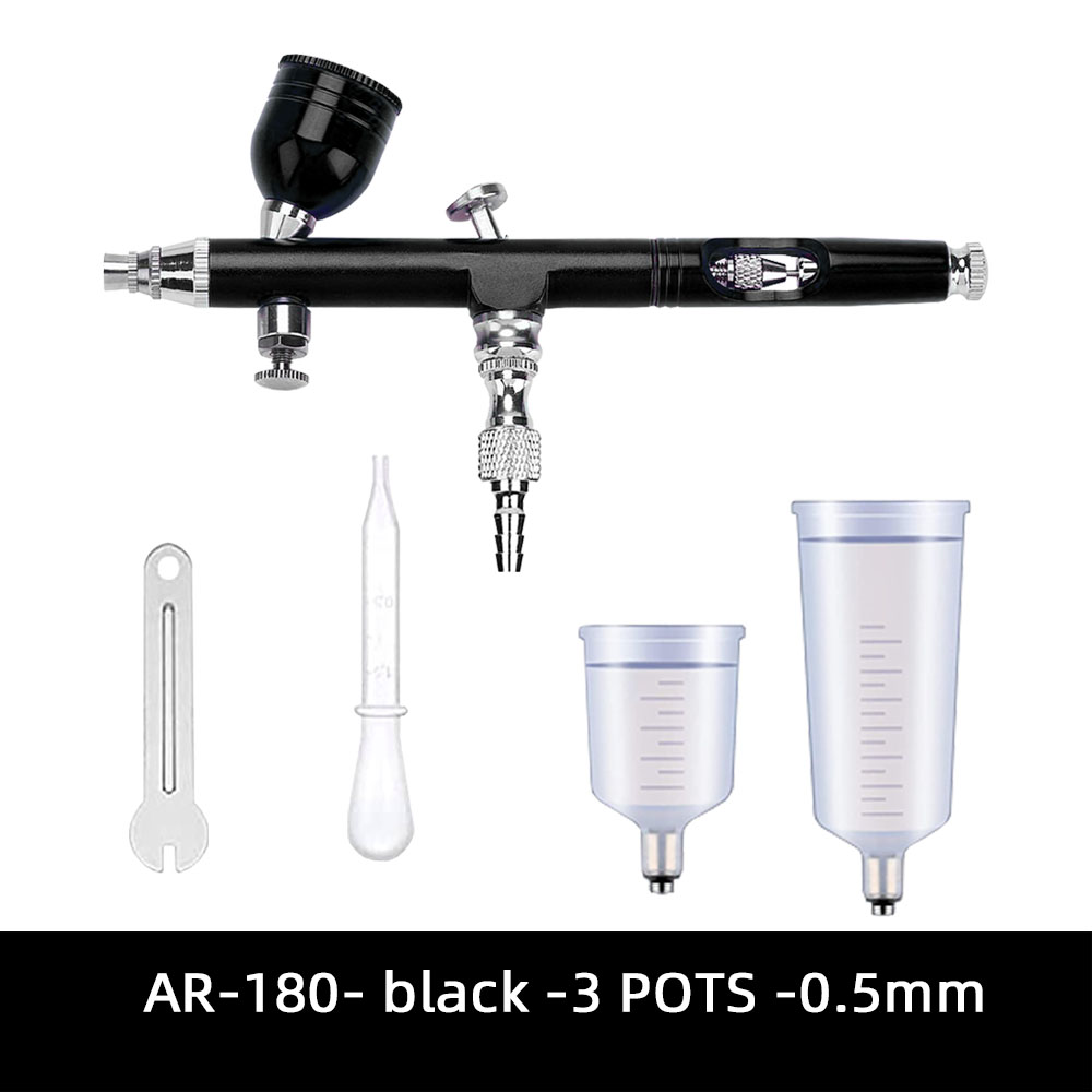 AR180 Spray Pen Color Painting Car Paint Pen Artist Model Art Inkjet Pen Diameter black - Size pot -0.5mm