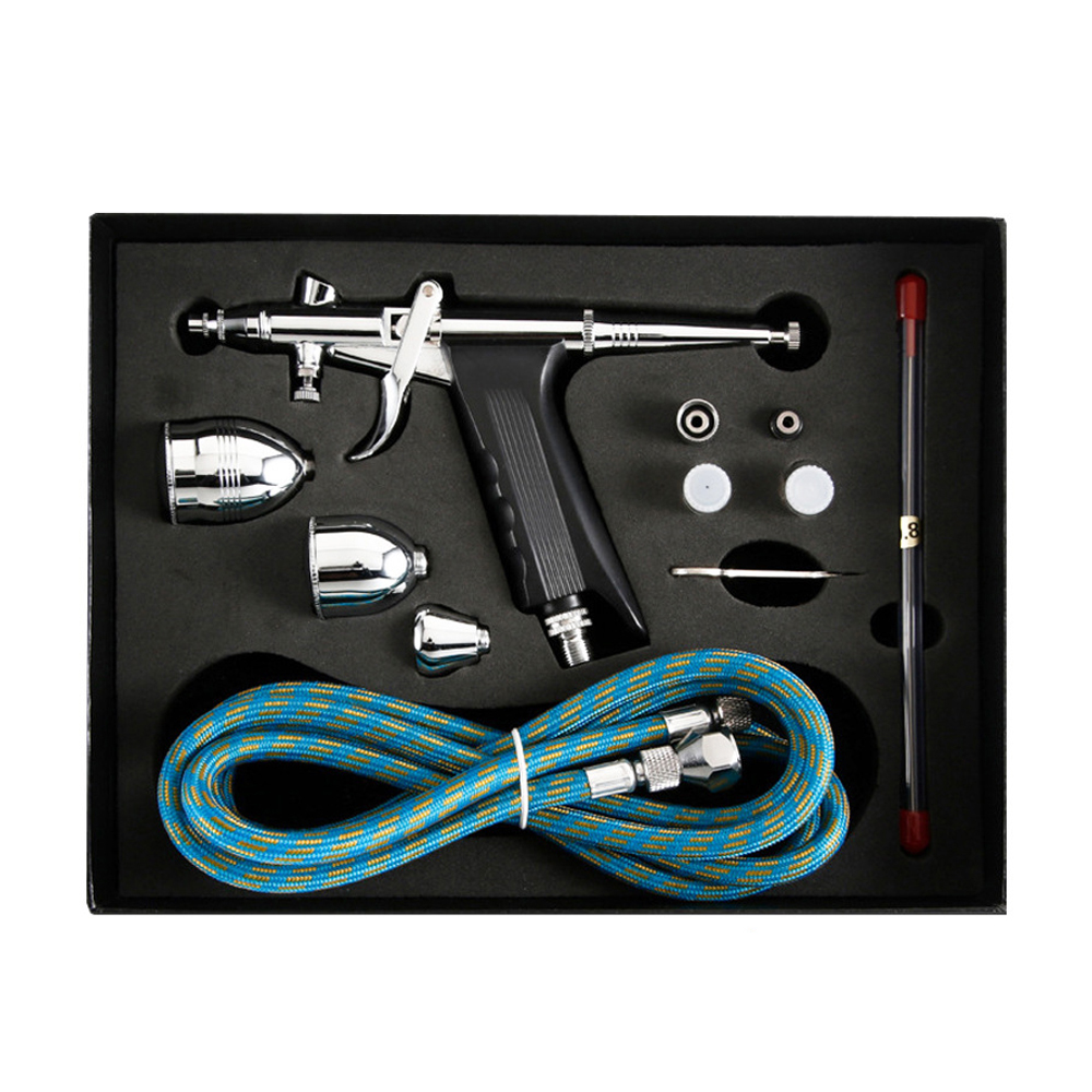 Blue Airbrush Model 116BK Professional Automotive 2-Stroke Gun Set 0, 3/0, 5/0, 8 mm Nozzle Accessories Gun Models Nail 