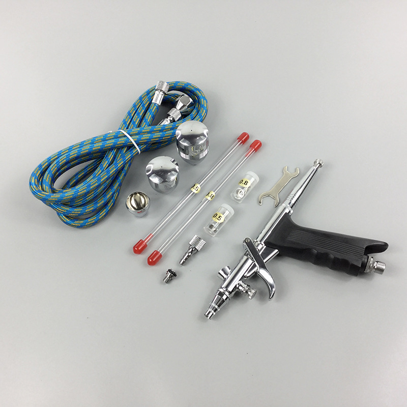 Professional Automotive Two-stroke Airbrush Kit 0,3/0,5/0, 8mm Nozzle Accessories Airbrush Model Nail Polish  Spray Gun