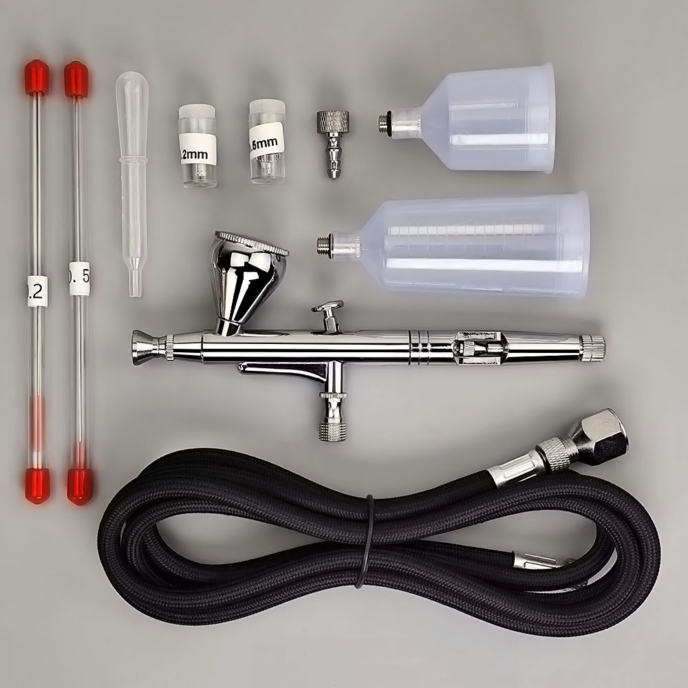 HD-131 Double Action Airbrush Three Caliber Artist Spray Pen Rouge Spray Gun Toy Leather Crafts Paint Spray Pen