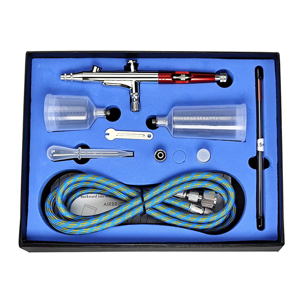0.3 0.5mm Double Action Spray Gun HD-131K Airbrush Set with Tips Cups