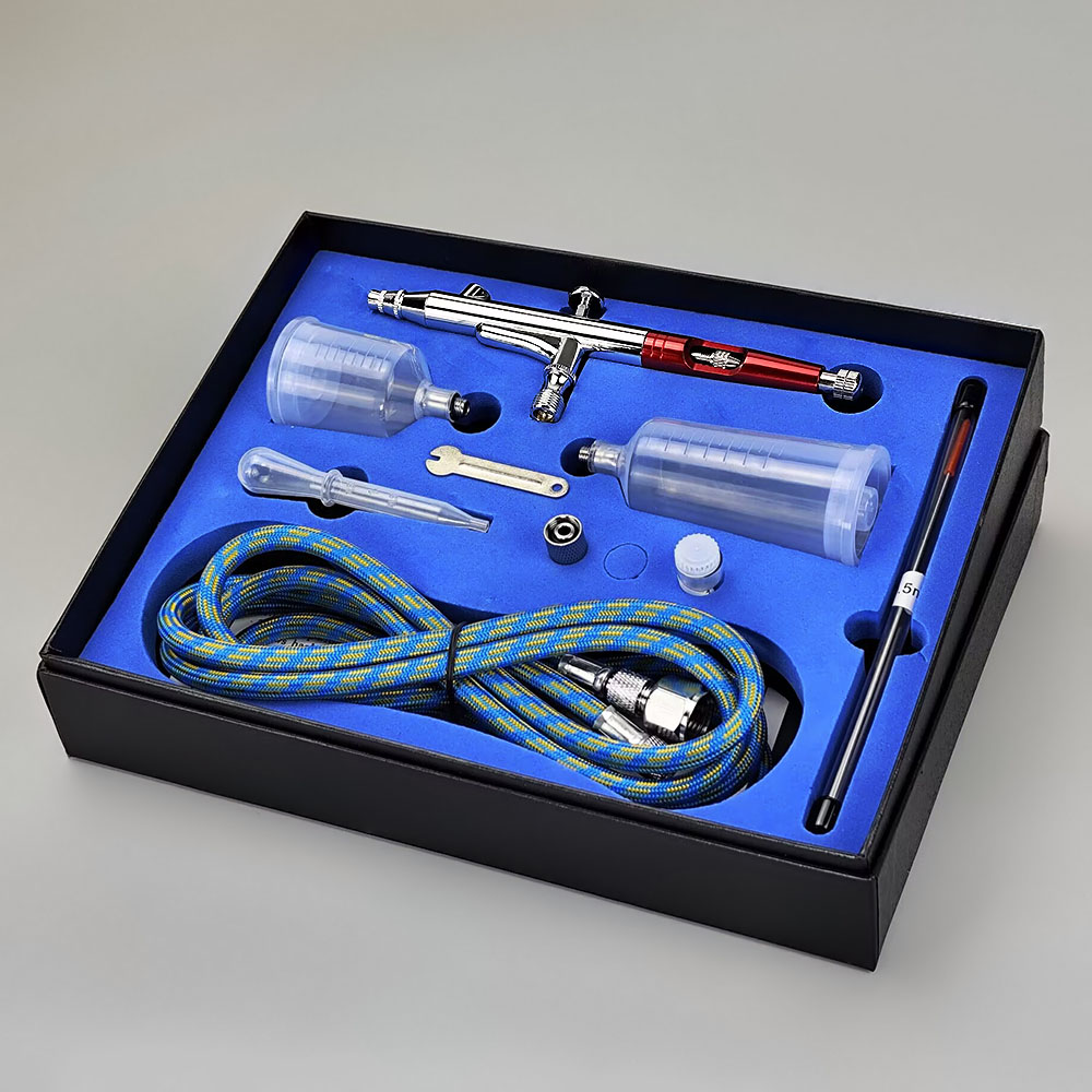 0.3 0.5mm Double Action Spray Gun HD-131K Airbrush Set with Tips Cups