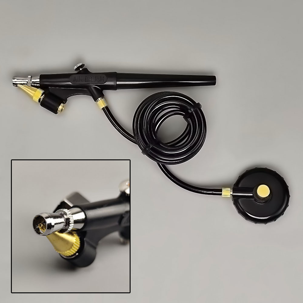 Handheld Single Action Air Brush Kit Mini Airbrush Kit Tool Siphon Feed 0.8mm Paint for DIY Cake Makeup