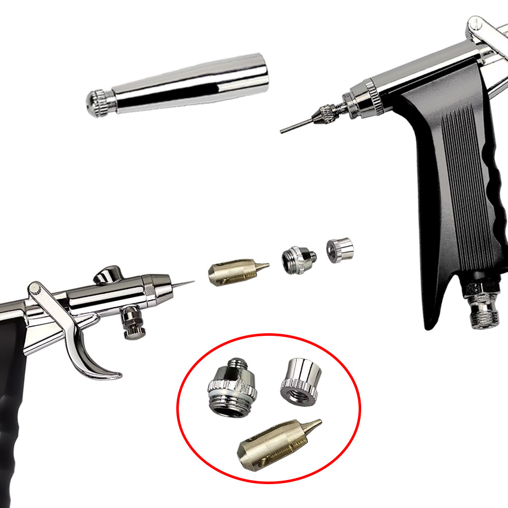 Professional Automotive Two-stroke Airbrush Kit 0.3 0.5 0.8mm Nozzle Accessories Airbrush Model Nail Polish