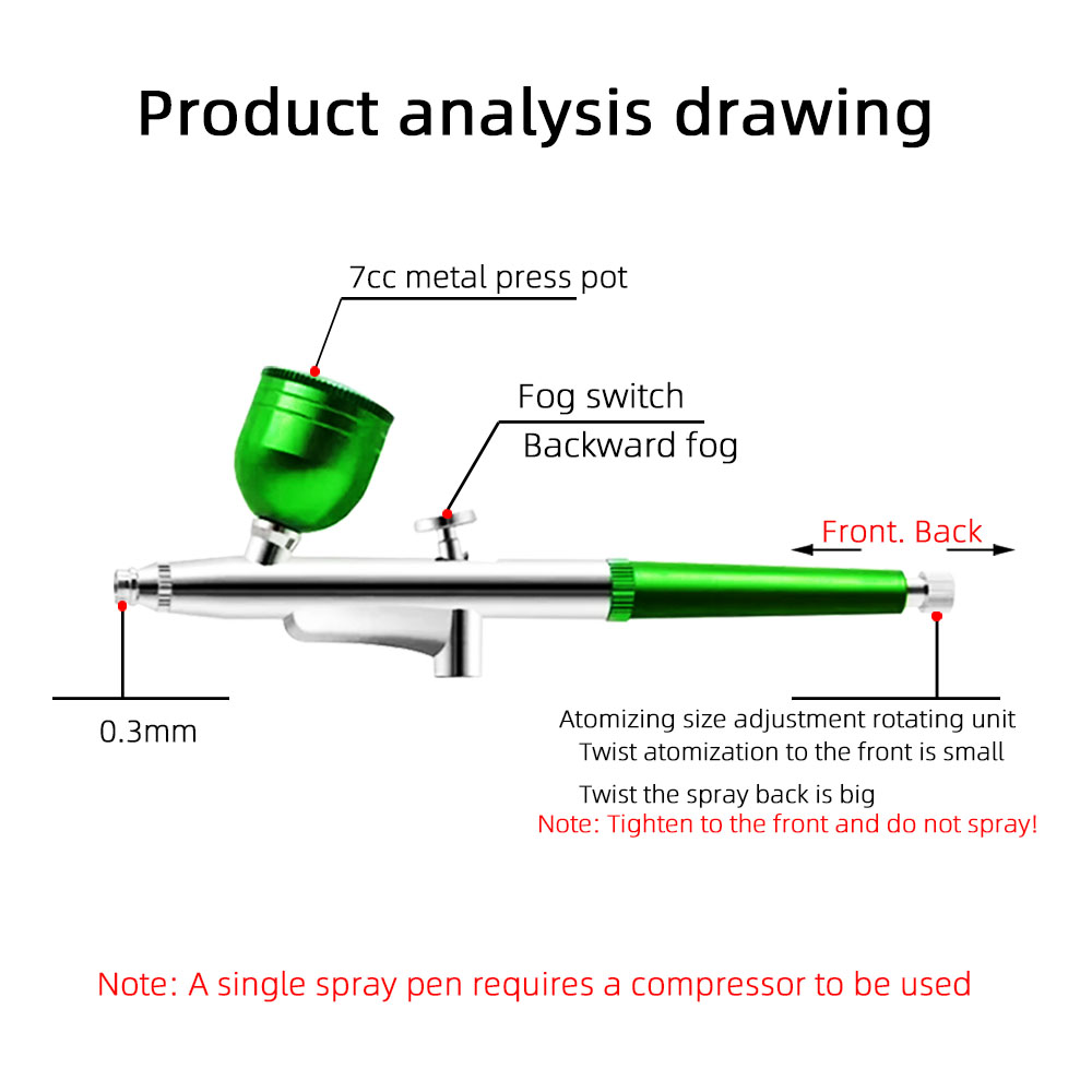 Hand-held Disposable Airbrush 0.3mm Airbrush Airbrush Crayon Nail Car Paint Beauty Inkjet